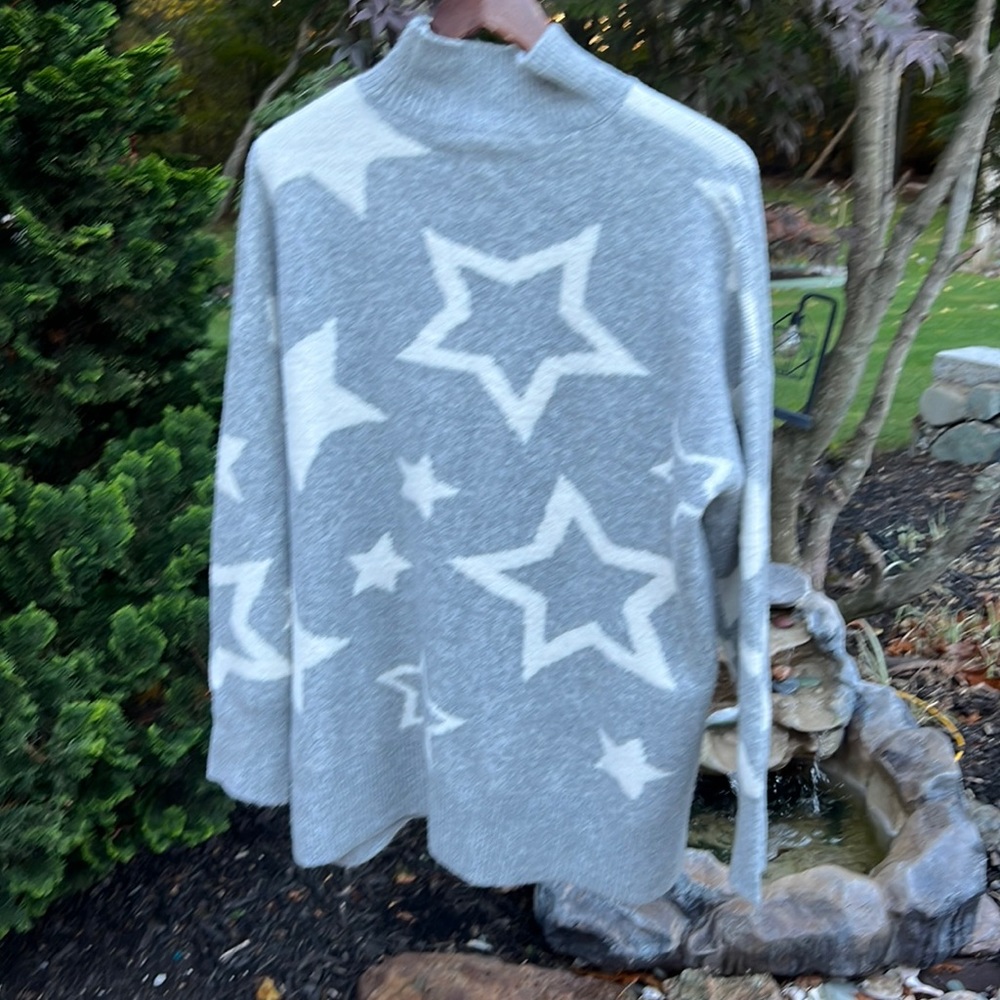 Blue gray sweater..